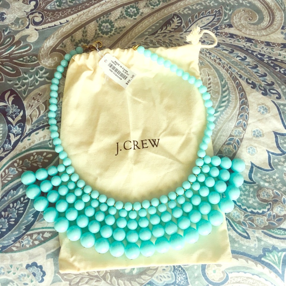 NWT J. Crew turquoise bauble necklace